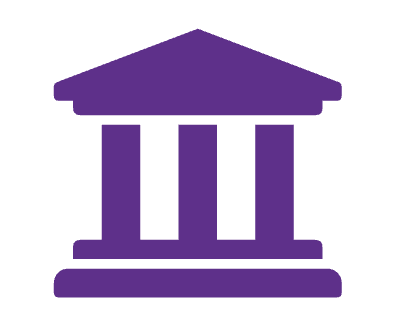 Institution building icon representing real outcomes